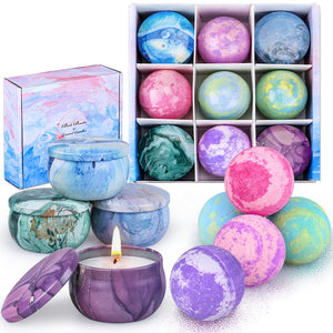 OFUN bombas de baño lavanda para relajación y piel suave