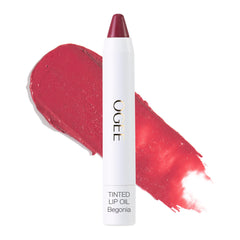 Ogee Begonia: aceite labial tintado con color suave y acabado natural.