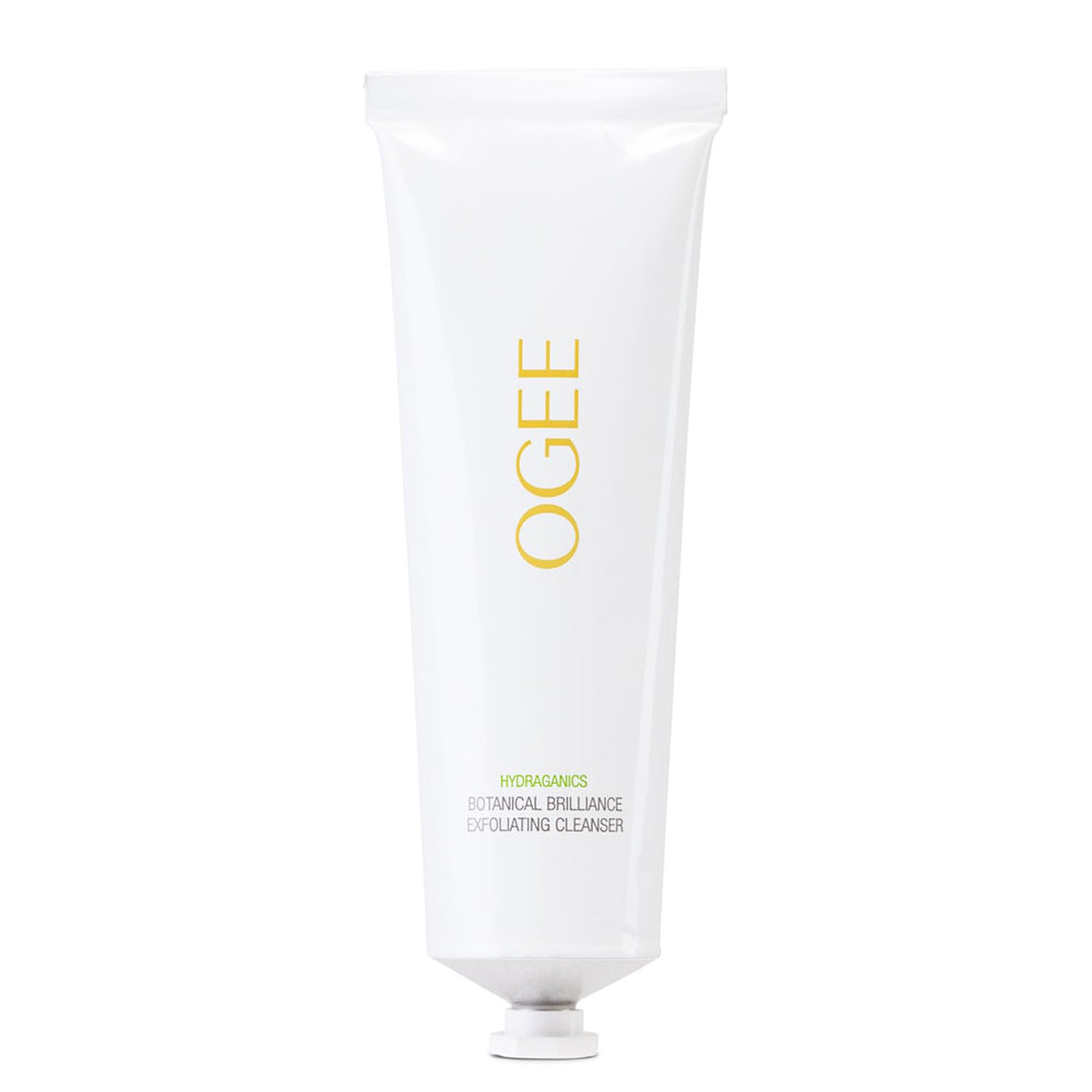Ogee Exfoliante Botánico brillo suave para piel radiante.