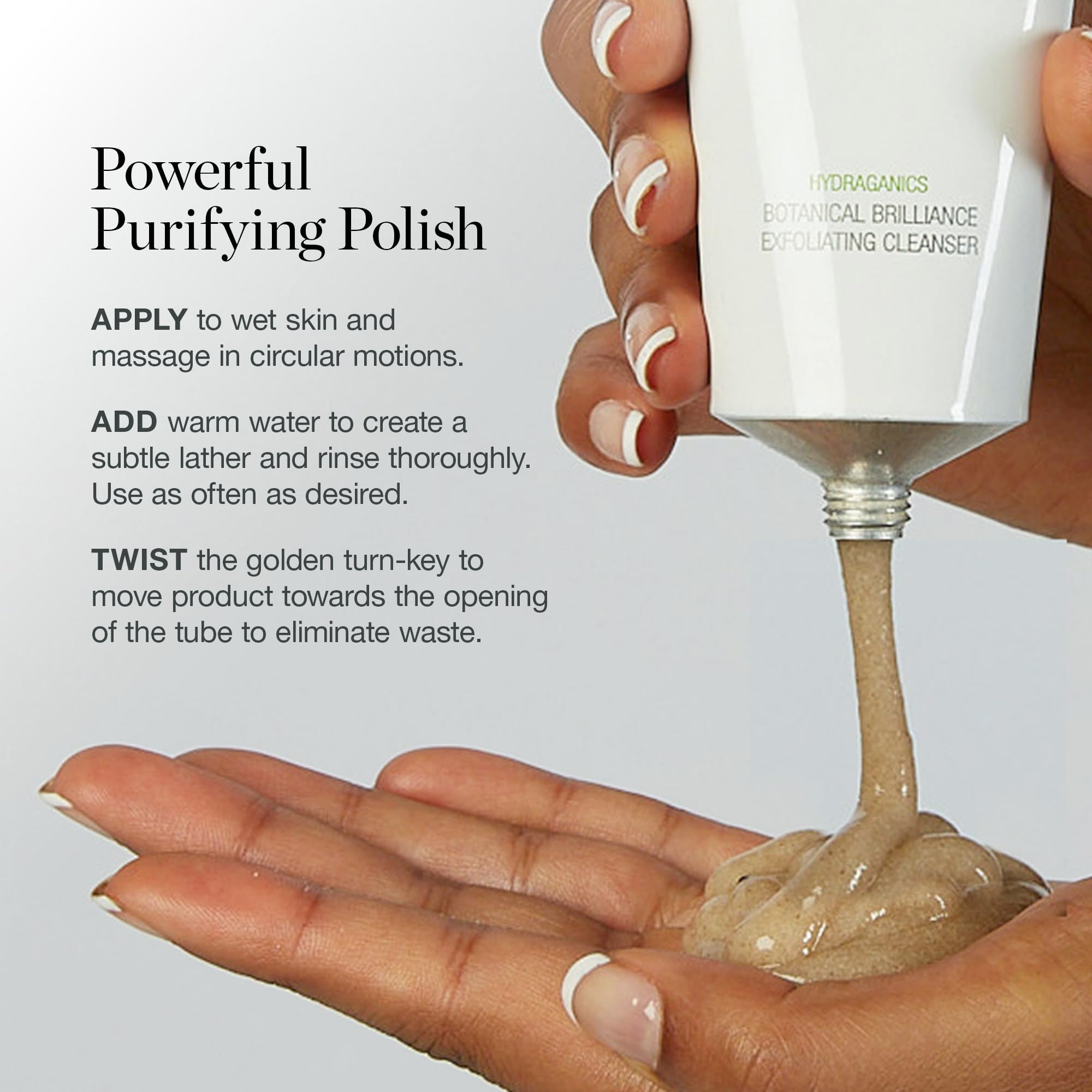Ogee Exfoliante Botánico crema cremosa para piel suave.