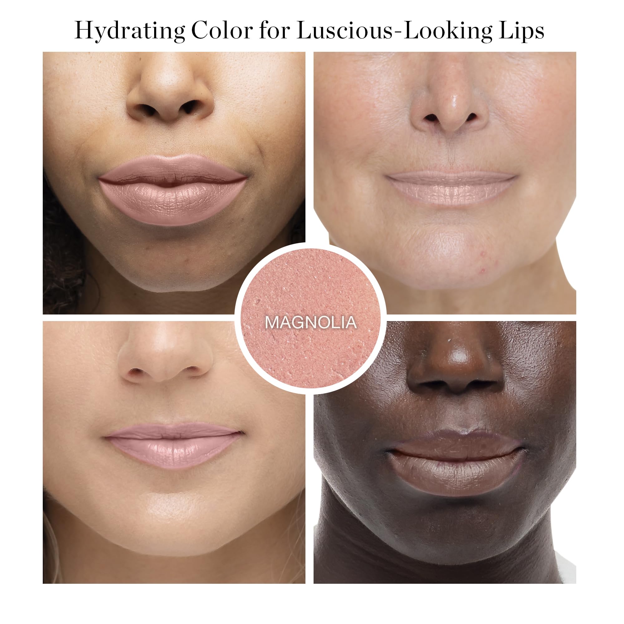 Ogee Magnolia aceite labial tono rosa claro hidrata ligeramente