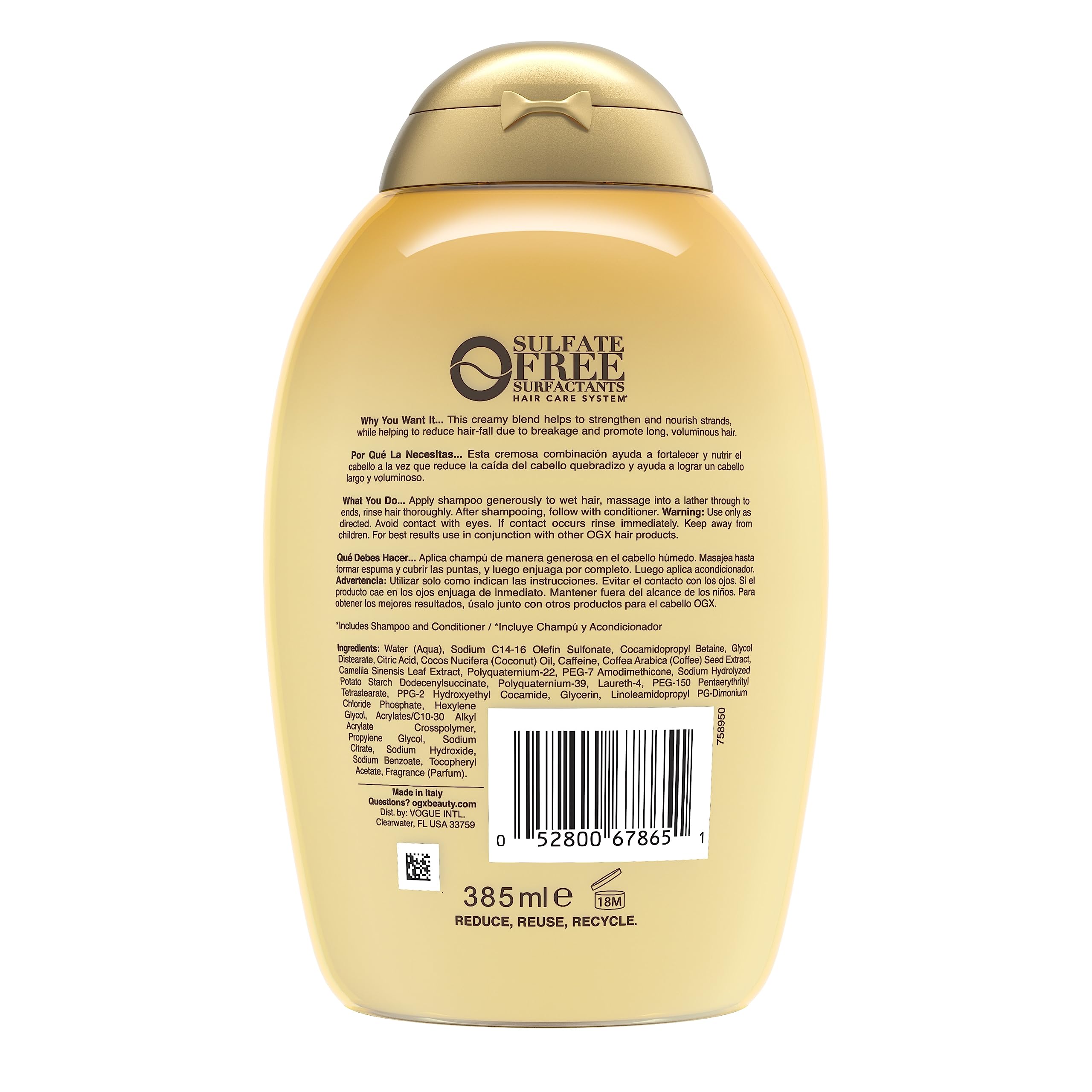 OGX Anti-Hair Fall: rutina diaria para mantener el cabello limpio y fortalecedido.