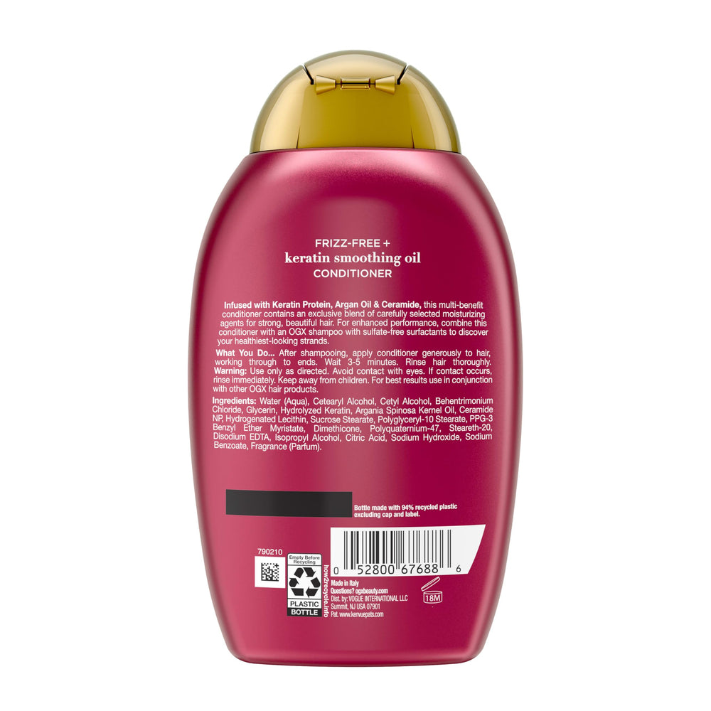 OGX Frizz-Free + Keratin: uso diario recomendado para cabello saludable