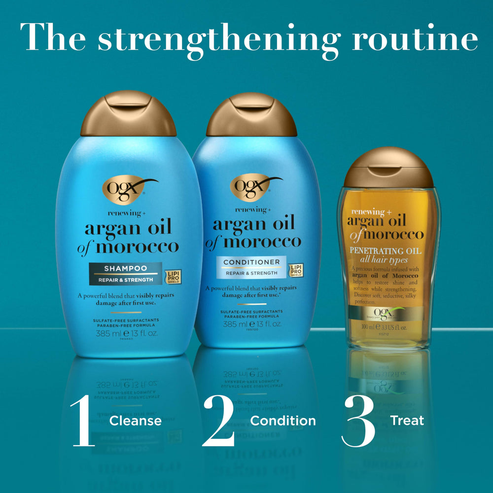OGX Renewing + Argan Oil: cabello dañado se siente más fuerte