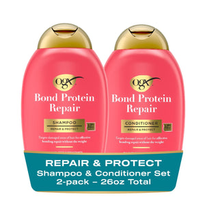 OGX Reparación Bond: champú en botella frontal para cabello suave y manejable