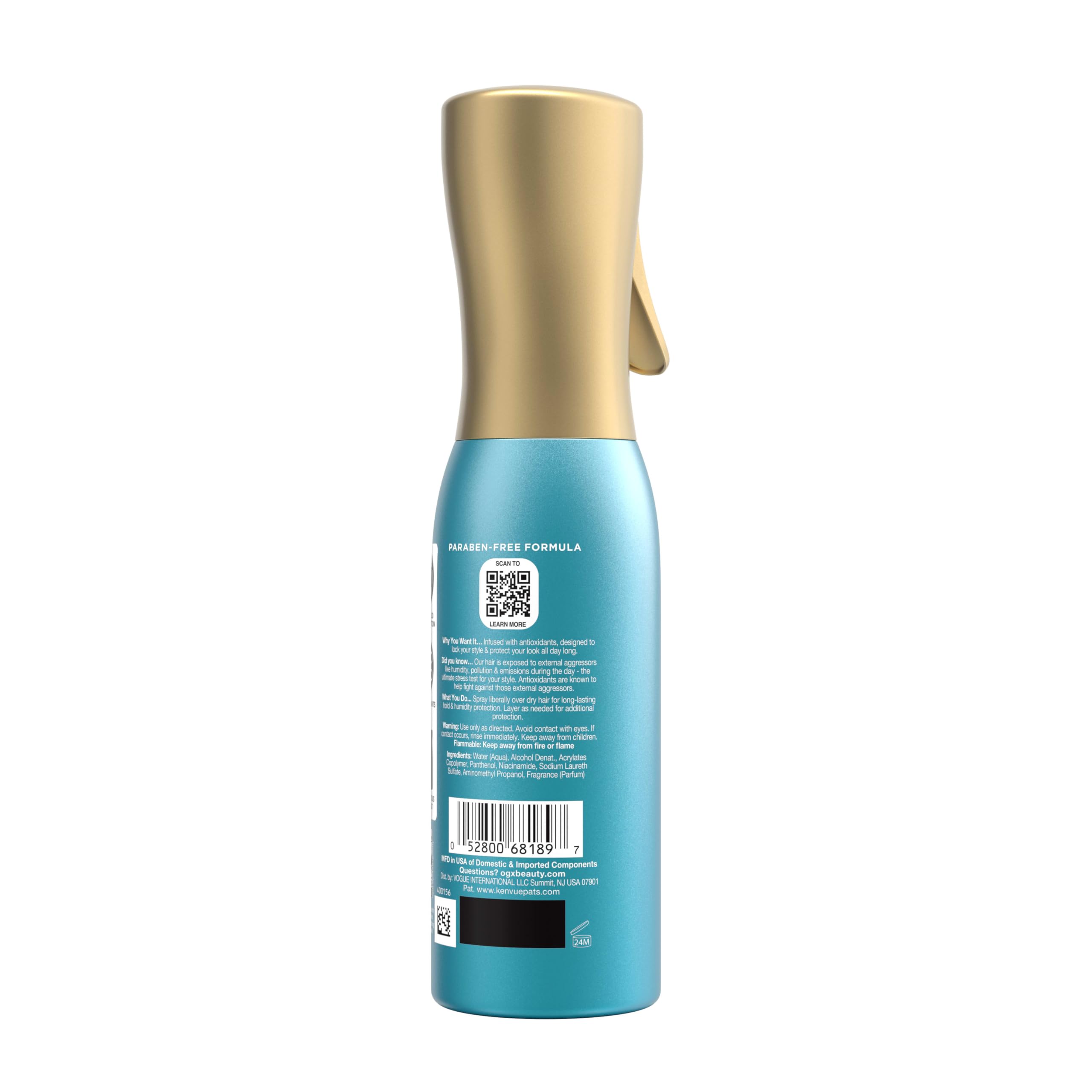 OGX laca sin parabenos para cabello suave y seguro