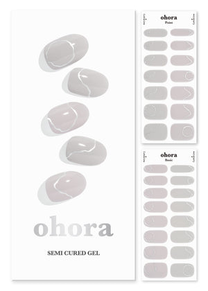 ohora bandas de uñas gel semi-curadas nude metalizadas para un look rápido