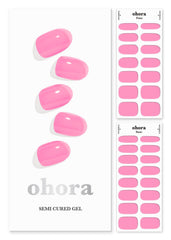 ohora laminas gel semicurado uñas tono rosa, acabado suave y duradero.