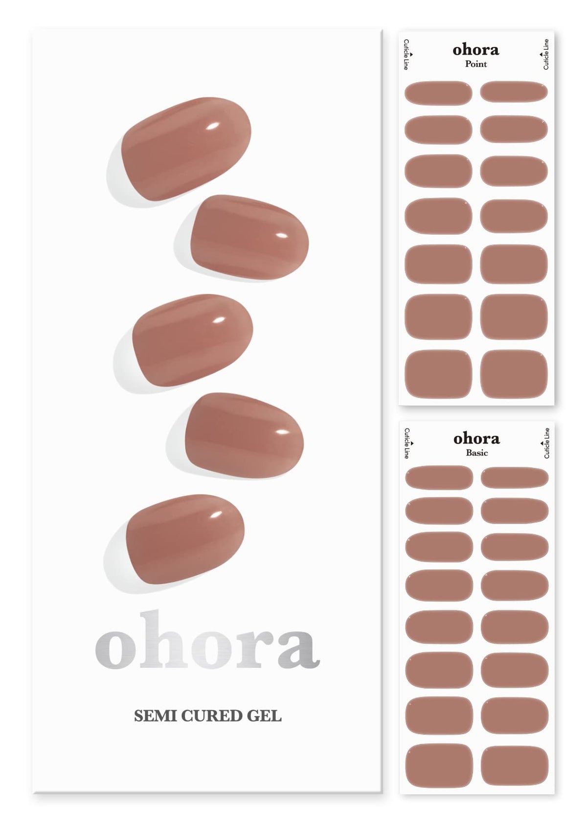 ohora N Bare Brick: bandas semi-curadas para uñas con acabado profesional.