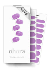 ohora tiras gel semicuradas purpura tint pop, acabado profesional en casa