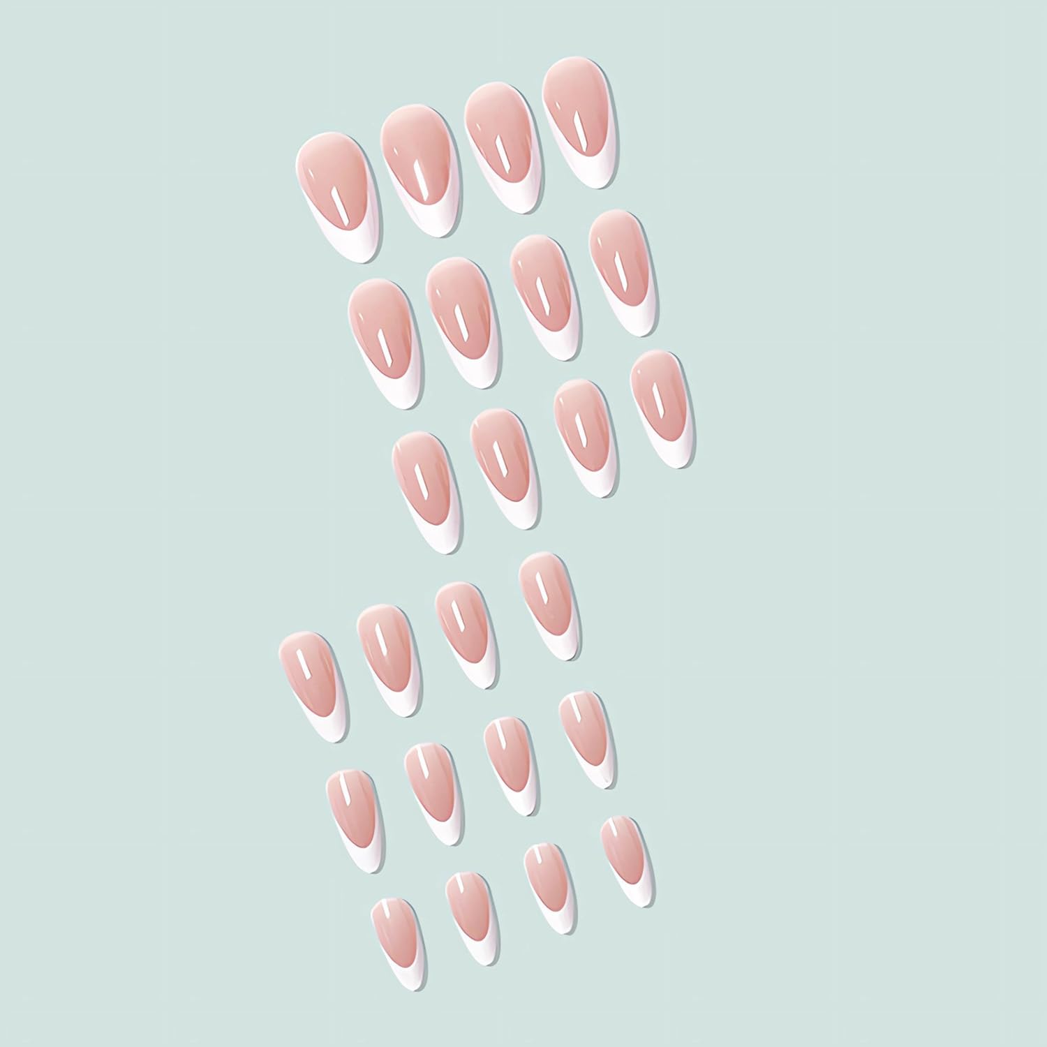 OHWODA patrones de uñas con punta francesa para diseños variados.