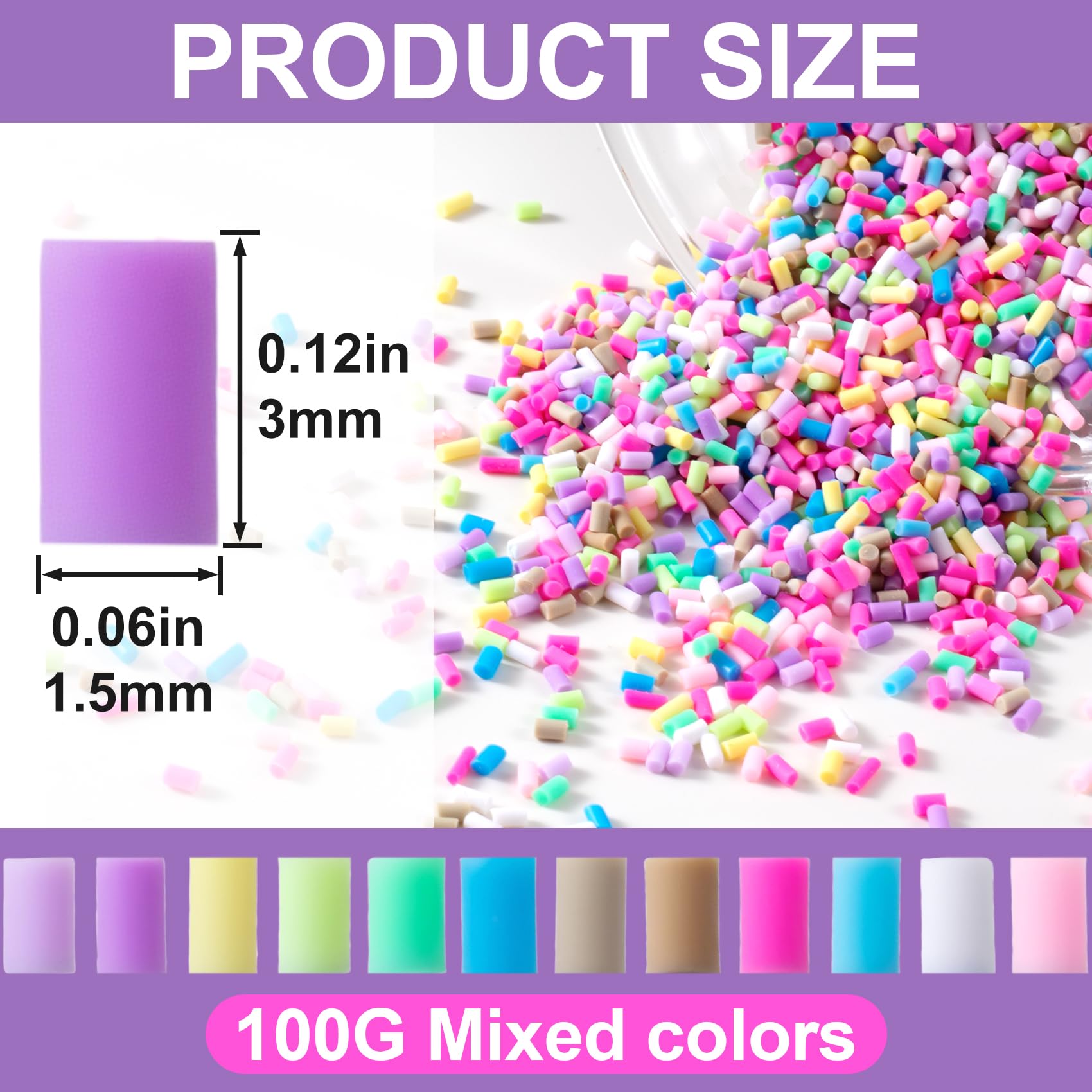 OIIKI láminas de arcilla polimérica diminutas para uñas y decoraciones.