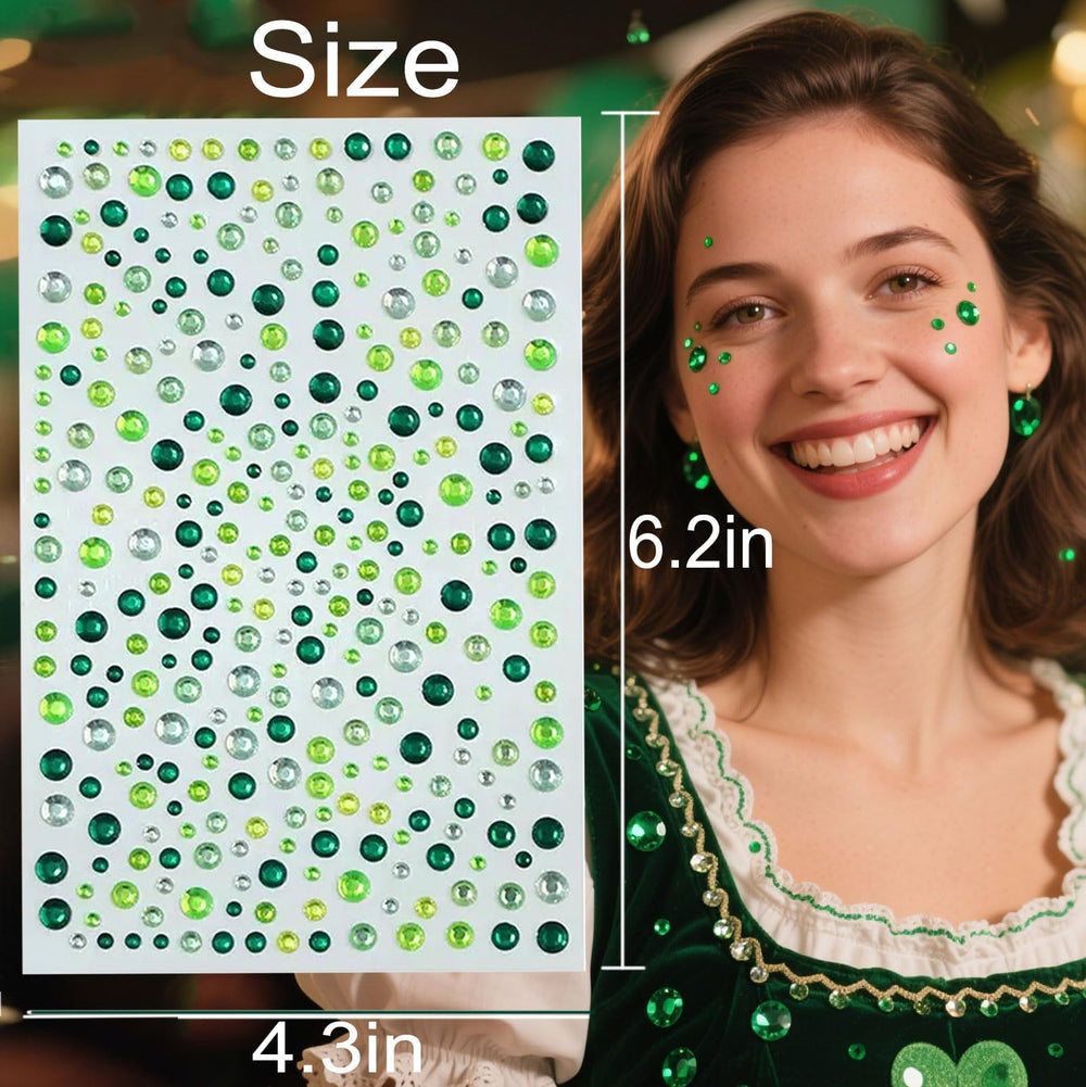 Joyas verdes OIUUBBII para uñas, añade brillo sin complicaciones.