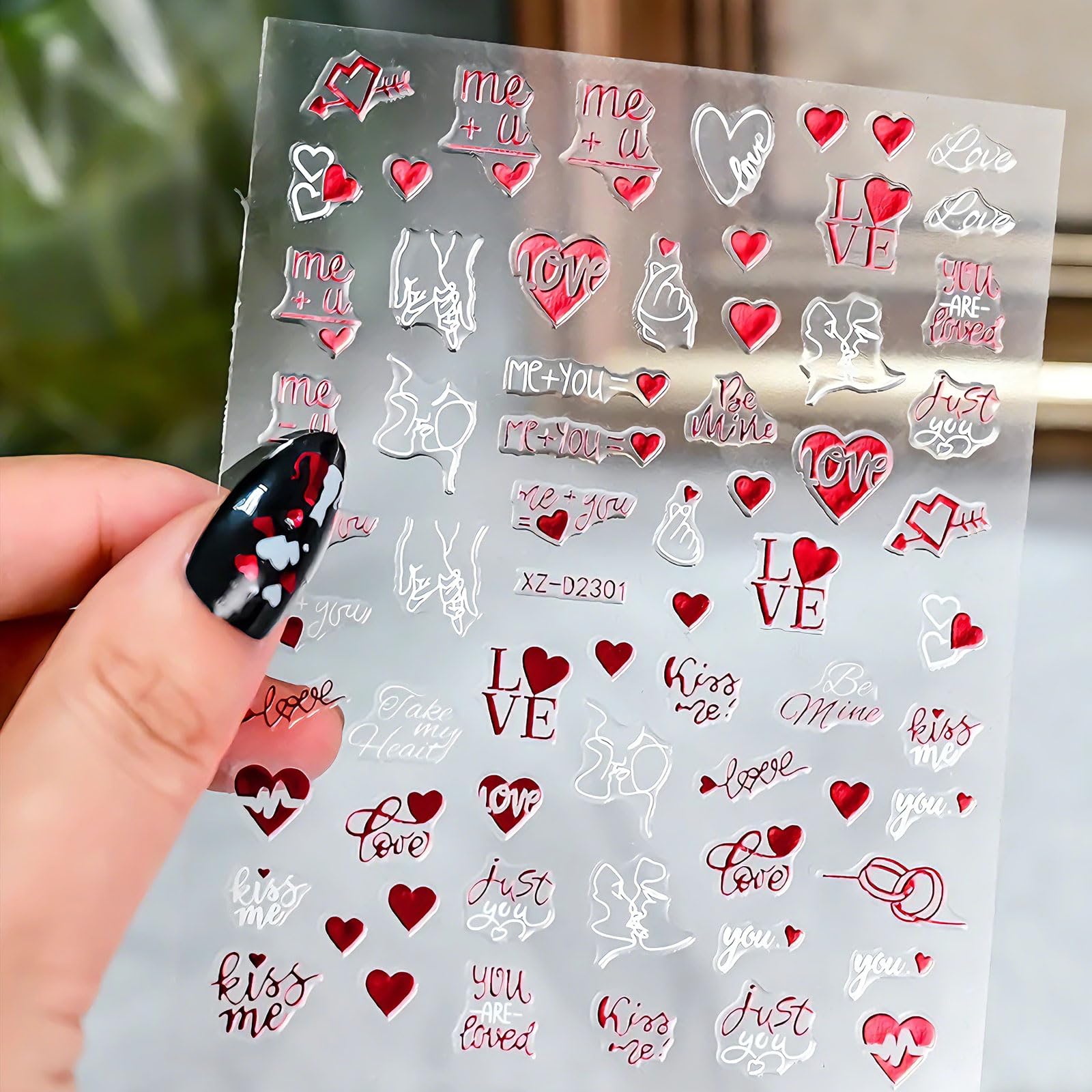 OIUUBBII cupidos-patrones para uñas, ideas divertidas para looks temáticos.