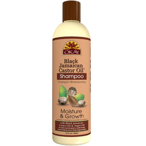 OKAY champú de aceite de ricino jamaicano negro muestra espuma suave para hidratación