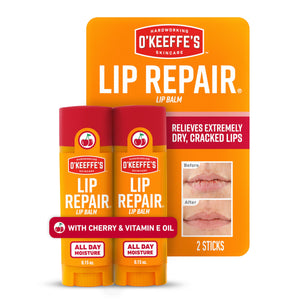 O'Keeffe's bálsamo reparador de labios con cereza, hidratación rápida