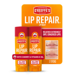 O'Keeffe's bálsamo reparador de labios con cereza, hidratación rápida