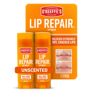 O'Keeffe's Lip Repair barra sin aroma en envase fácil de usar