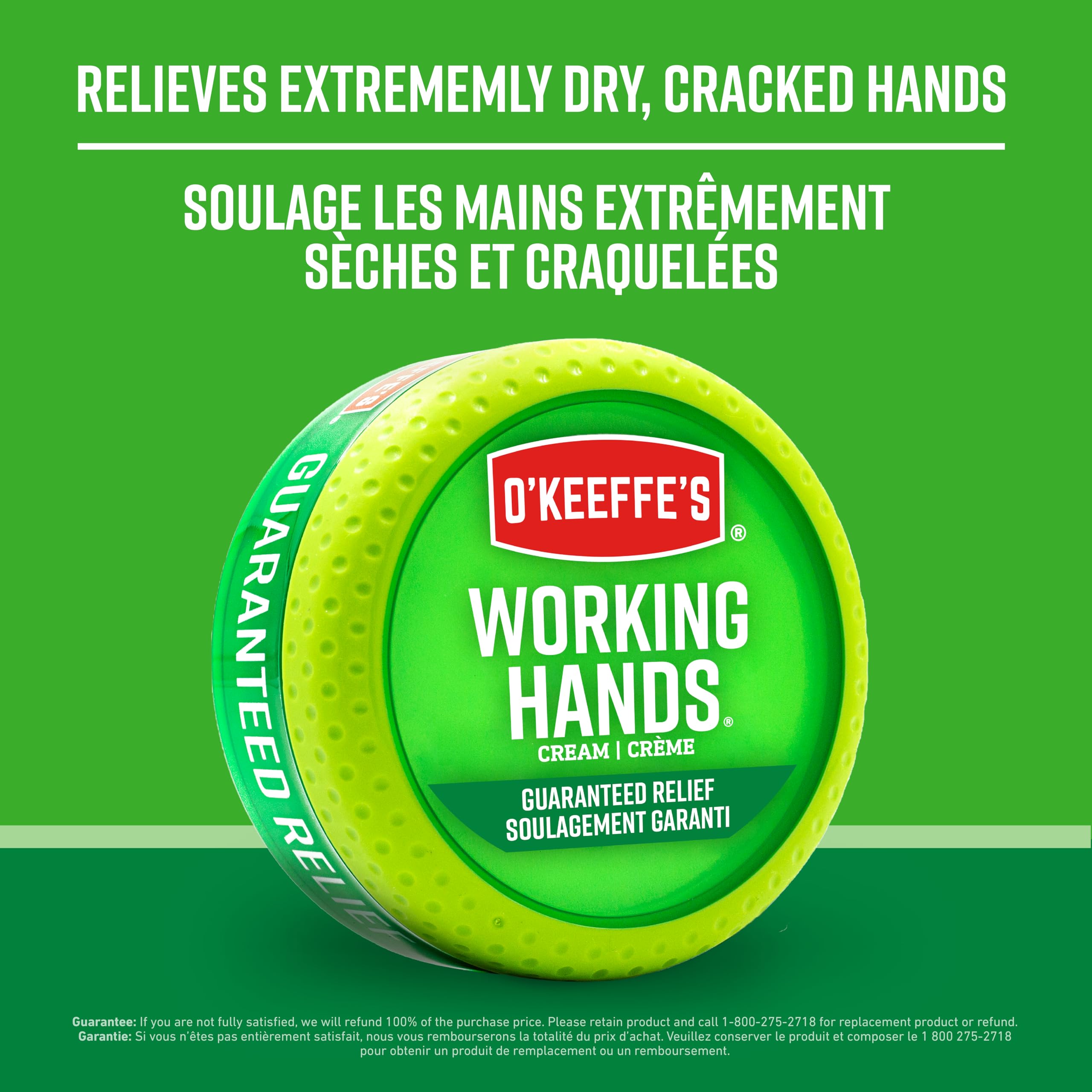 O'Keeffe's crema de manos, absorción rápida sin sensación grasa.