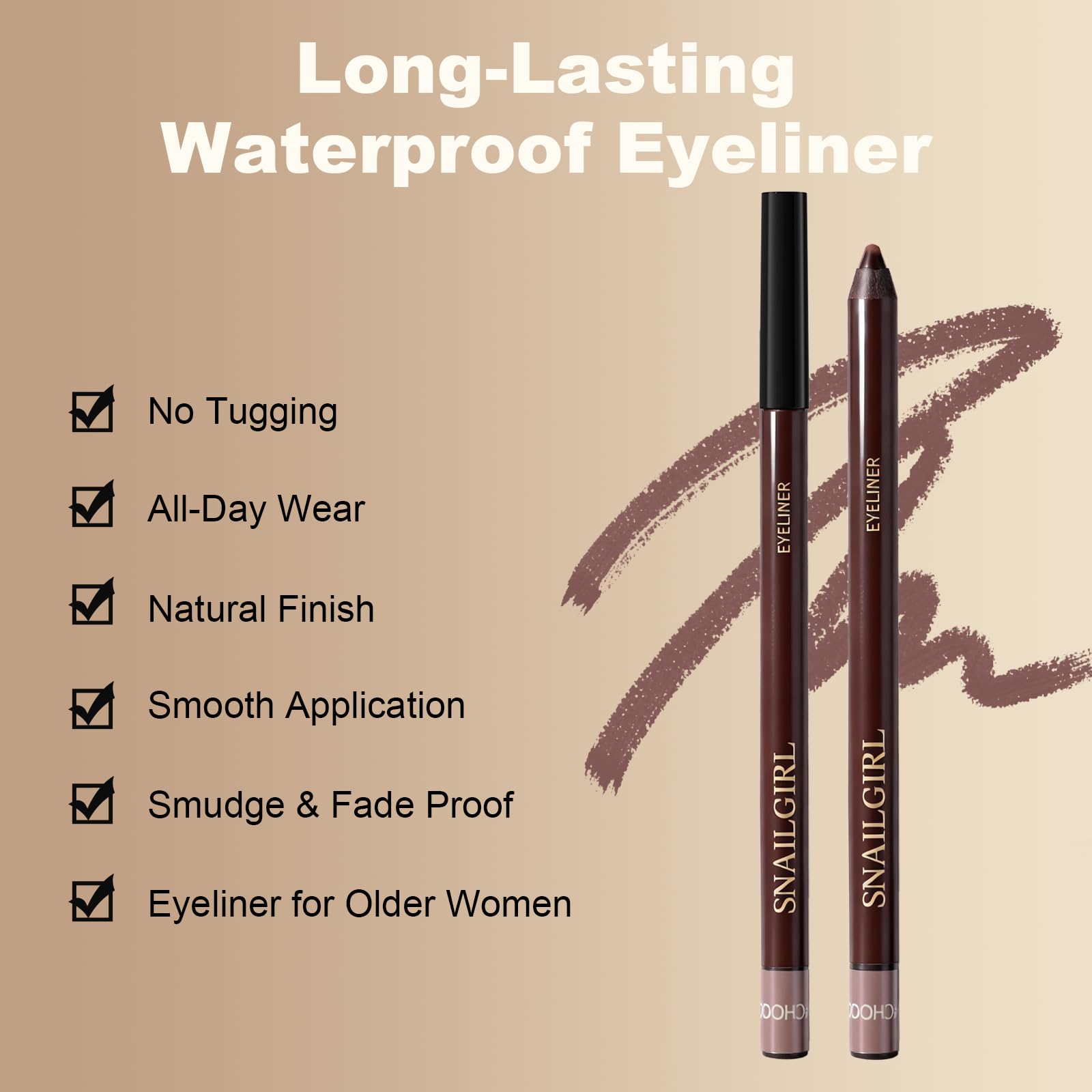 Delineador gel Okerker resistente al agua para uso diario