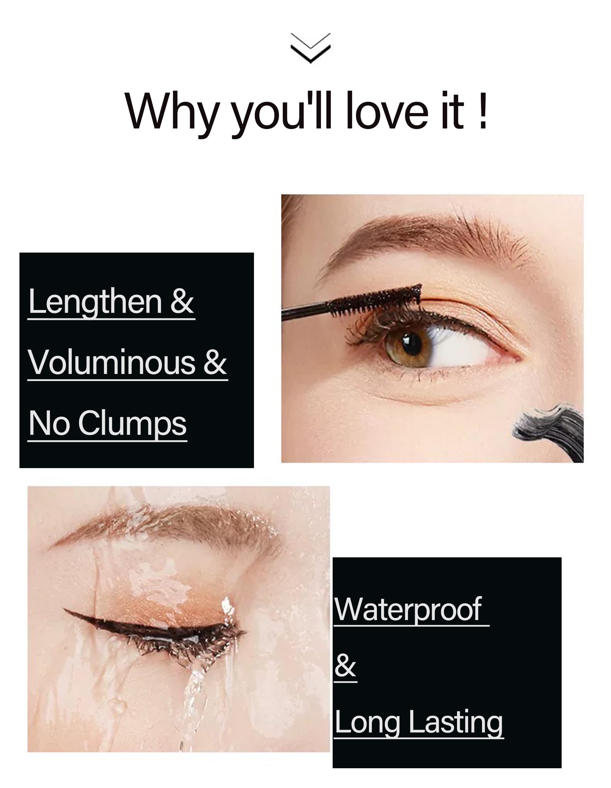 Okerker Mascara aplicación en Z mejora control y definición.