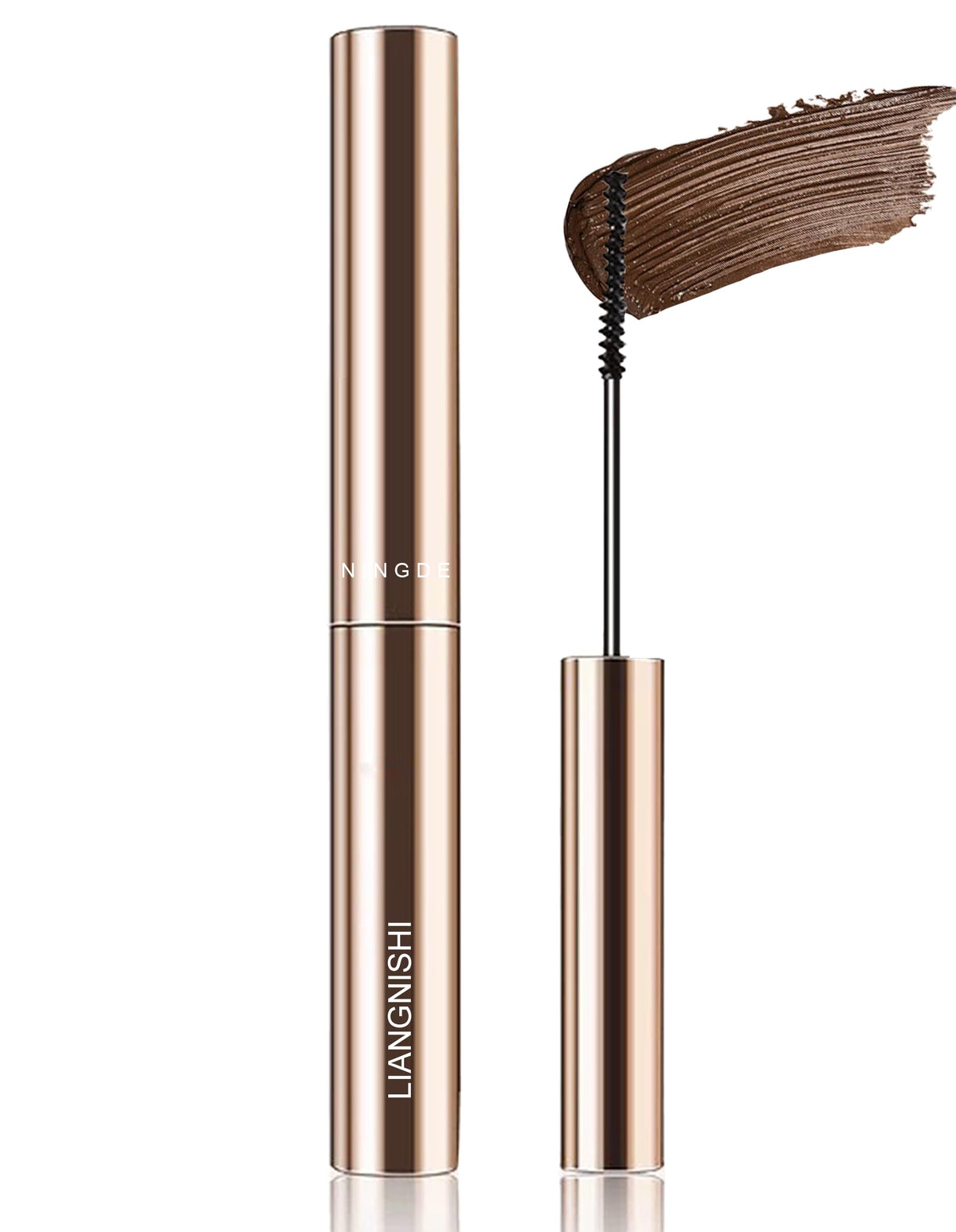 Okerker Mascara con cepillo ajustable en ángulo para definición precisa.