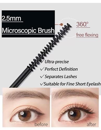 Okerker Mascara para pestañas finas y cortas realza longitud y volumen.