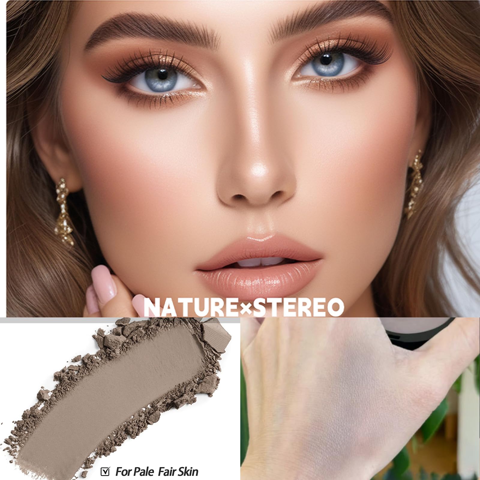 Okerker Paleta contorno para ojos y cejas con acabado suave.