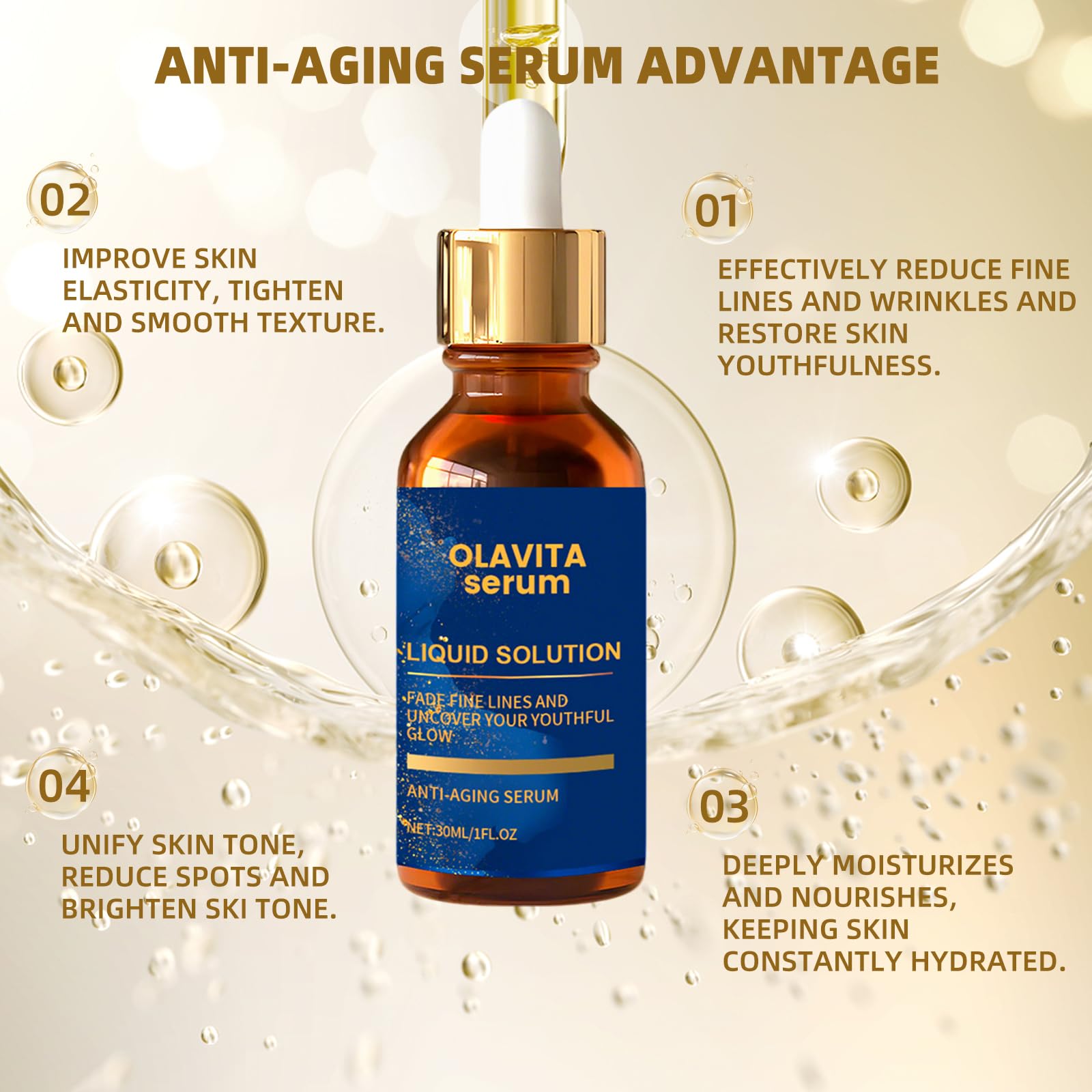 Olavita Serum cuidado diario para todo tipo de piel.