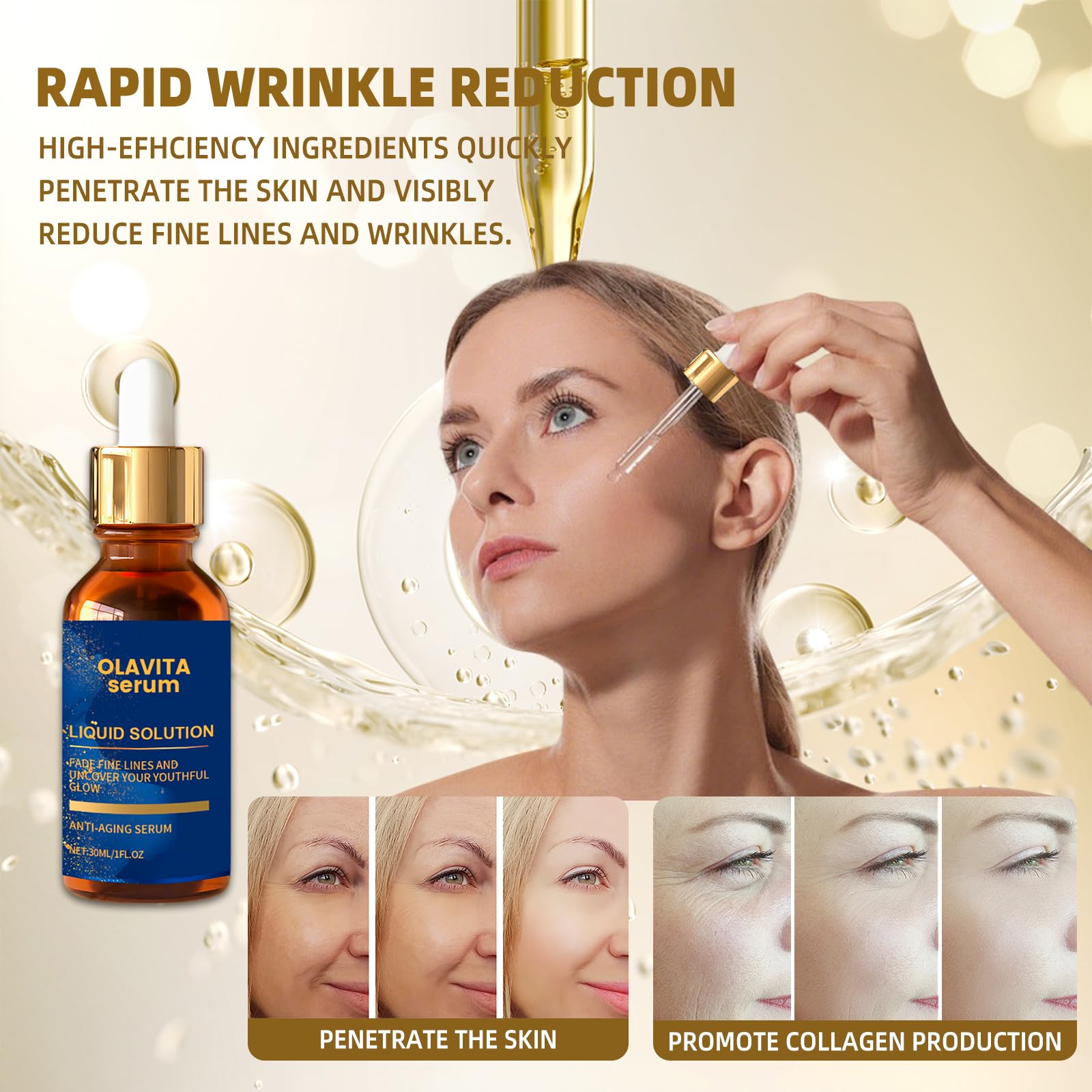 Olavita Serum mejora el tono y la firmeza de la piel.