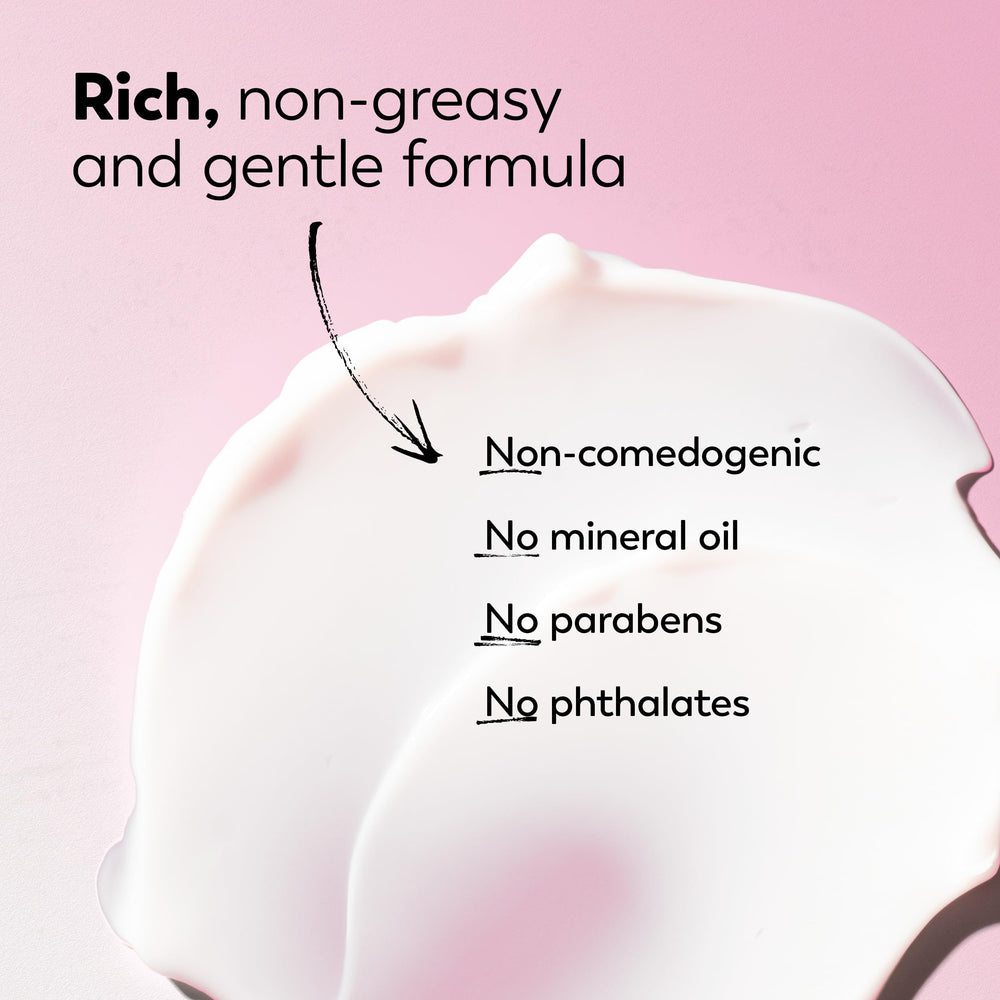 Probada dermatológicamente y no comedogénica, crema nocturna Olay.
