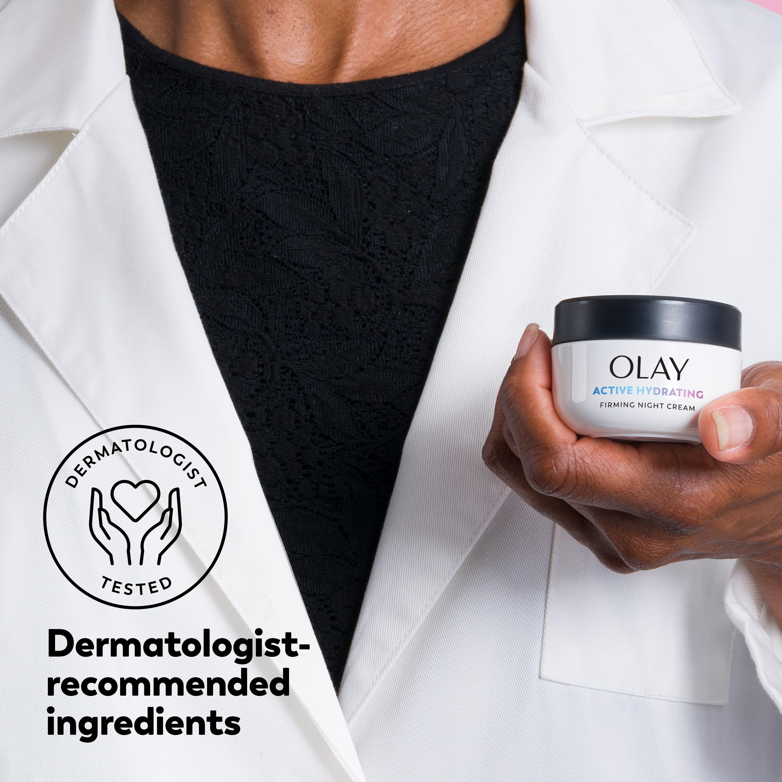 Fórmula ligera no grasa de Olay para uso nocturno.