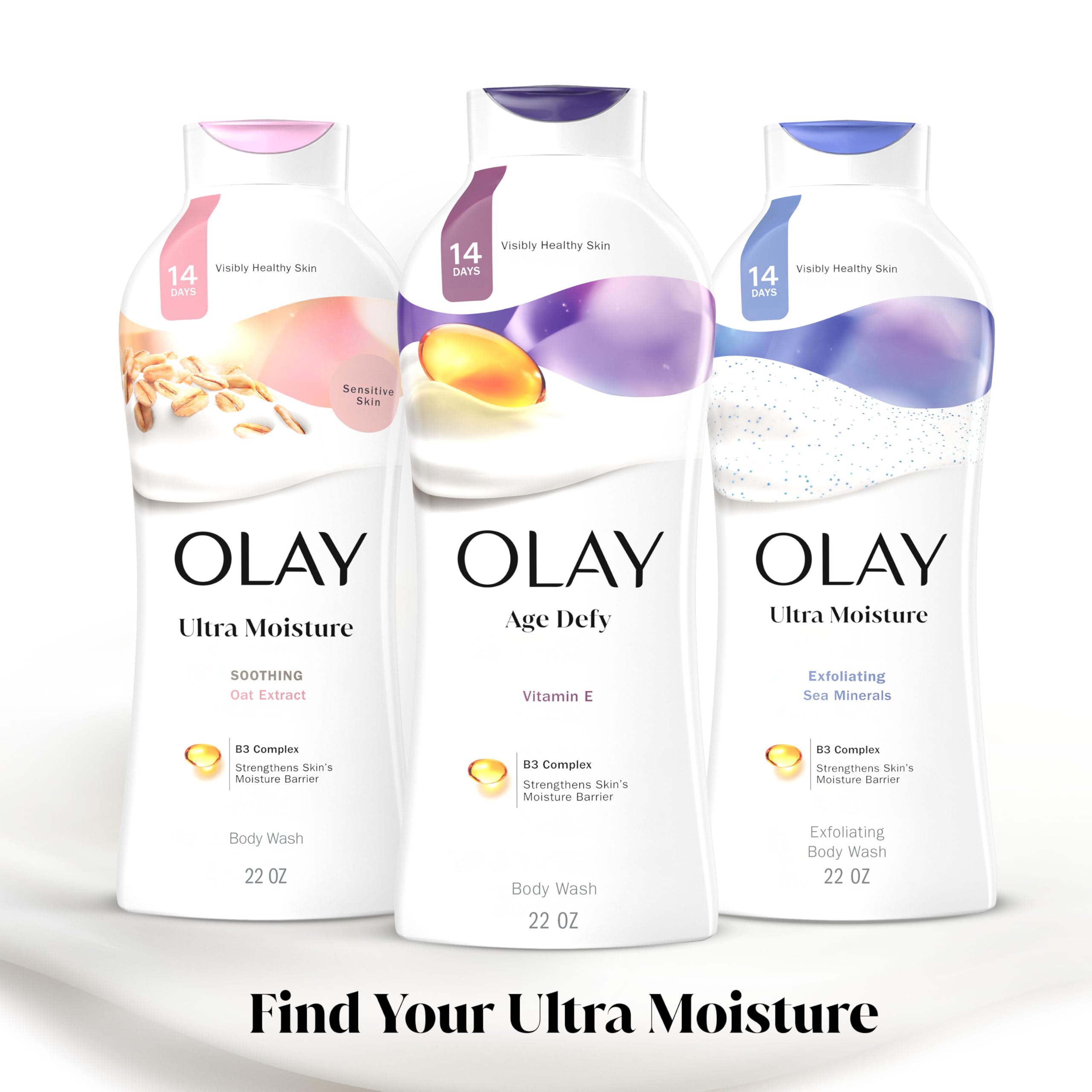 Olay Gel de Ducha Antiedad, aroma delicado, experiencia de baño placentera.