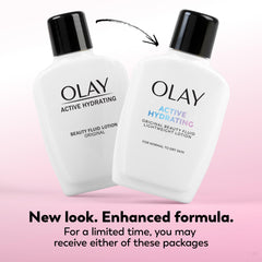 Olay hidratante facial con dispensador, facilita aplicación suave y controlada.