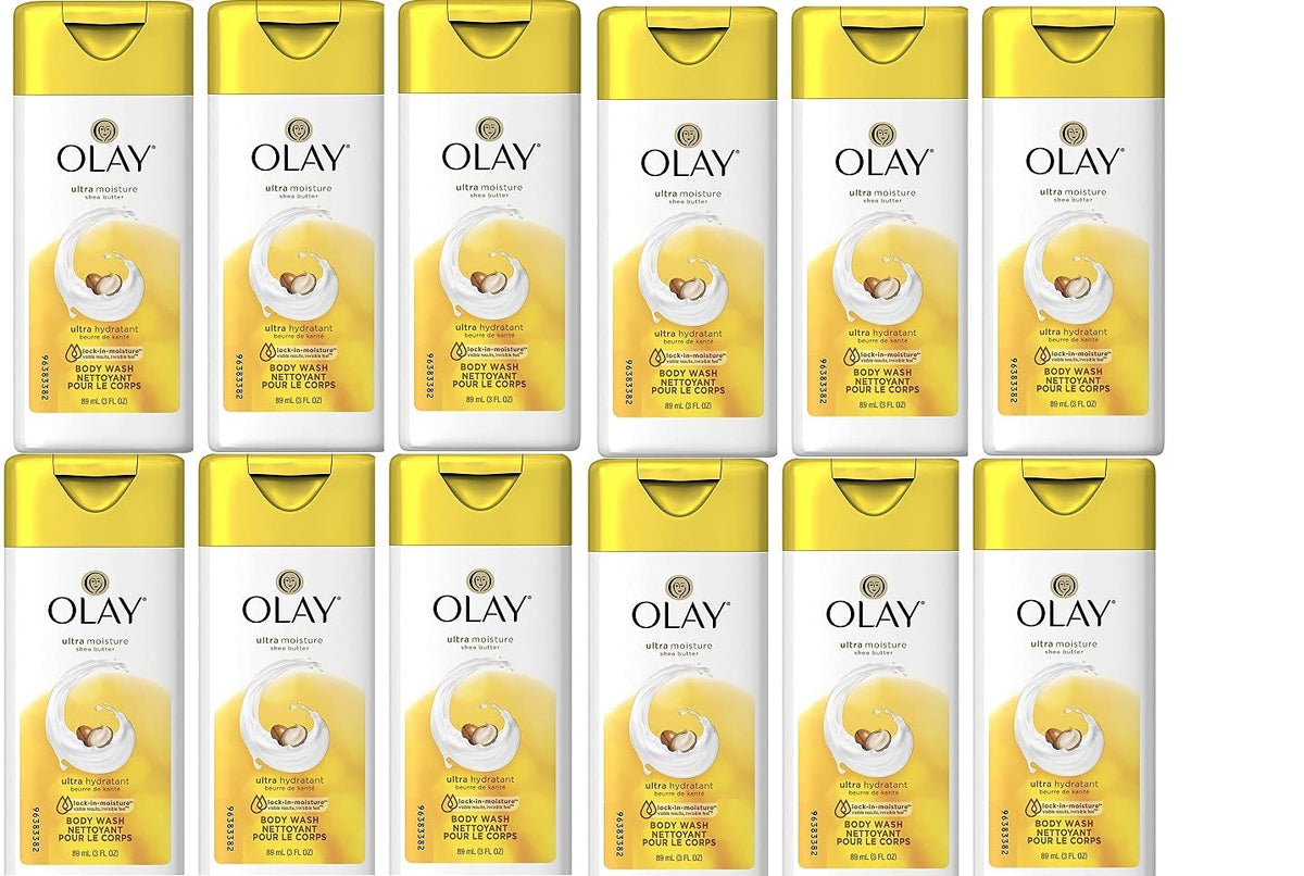 Olay Jabon Cuerpo con manteca de karité, textura cremosa para piel suave.