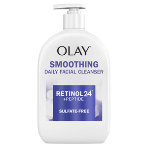 Olay limpiador facial diario con retinol para piel limpia y suave.