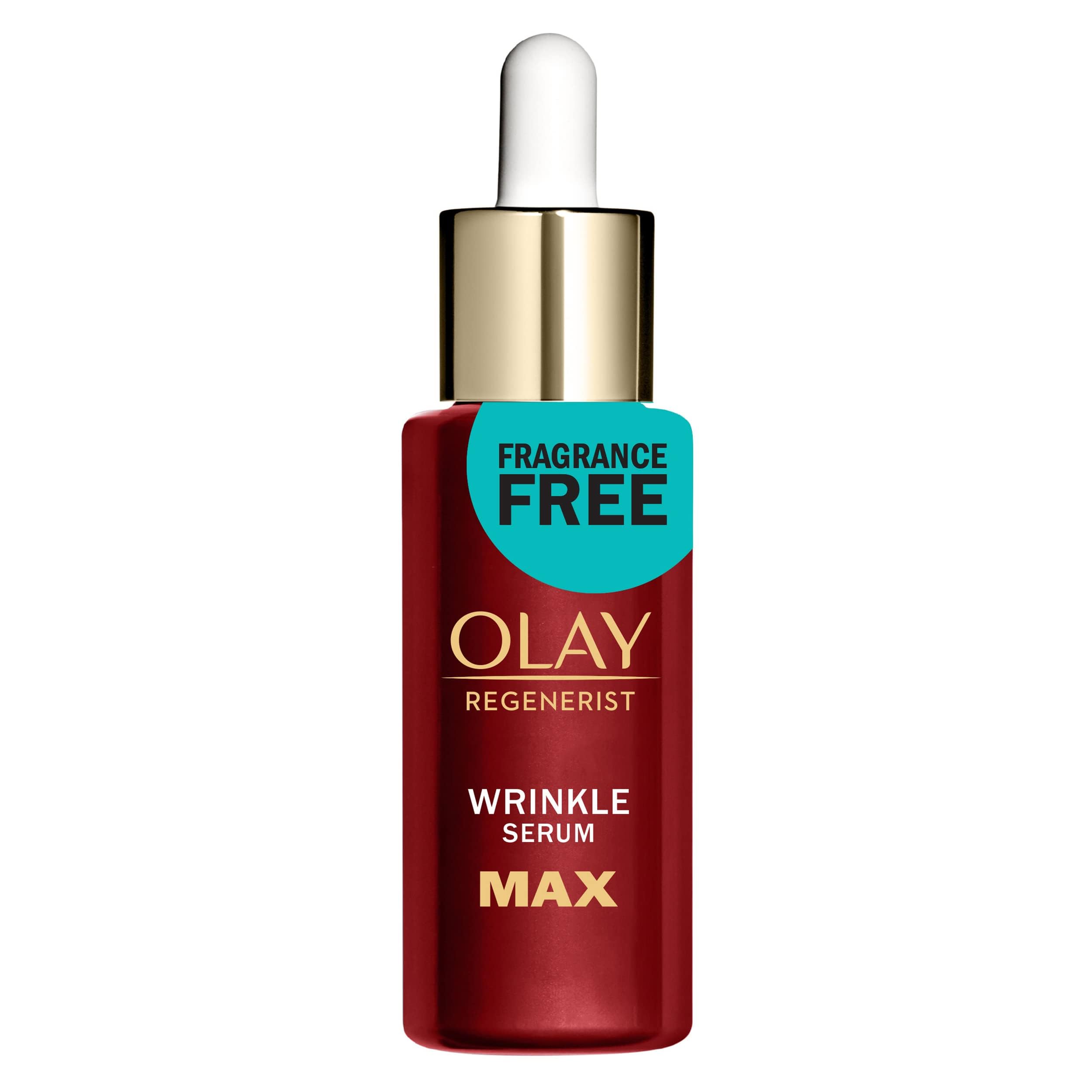 Aplicación rápida con Olay Niacinamide Sérum MAX para piel suave.