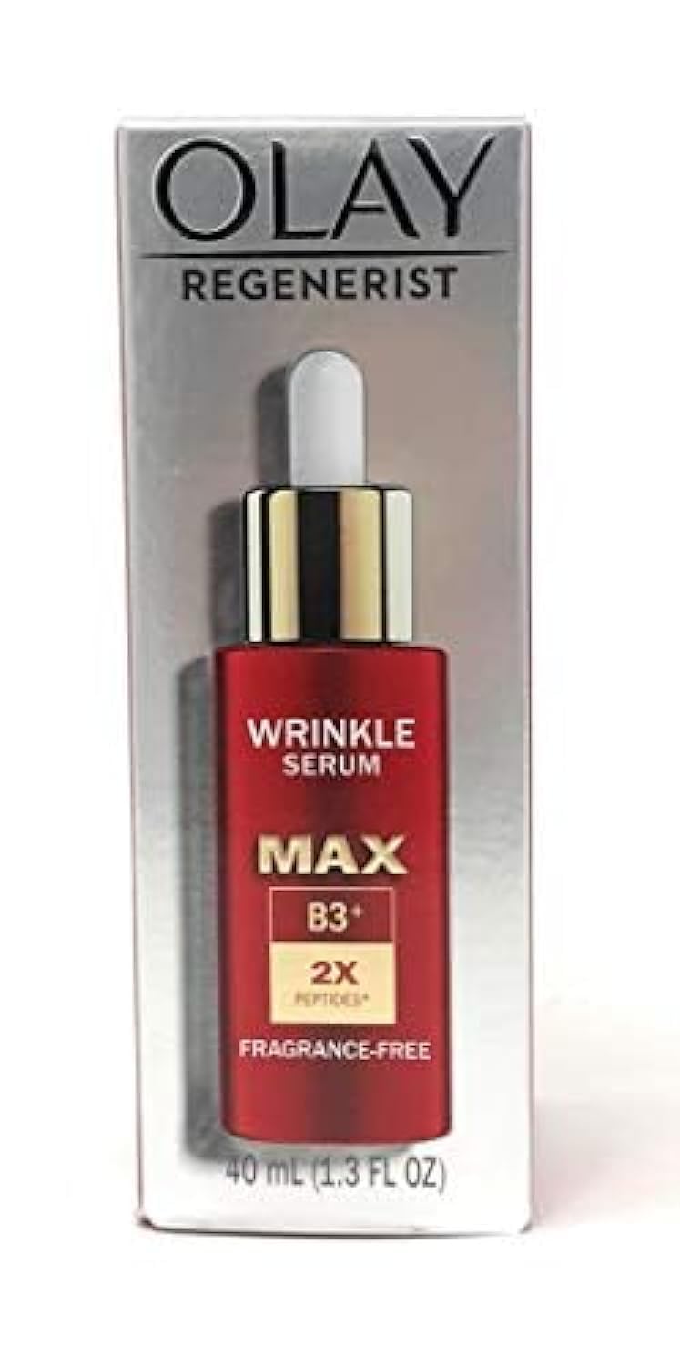 Sérum MAX de Olay Niacinamide en bote, textura ligera y absorción rápida.