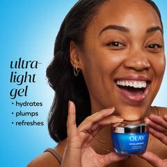 Aplicación suave de Olay Regenerist Gel Hidratante para piel fresca