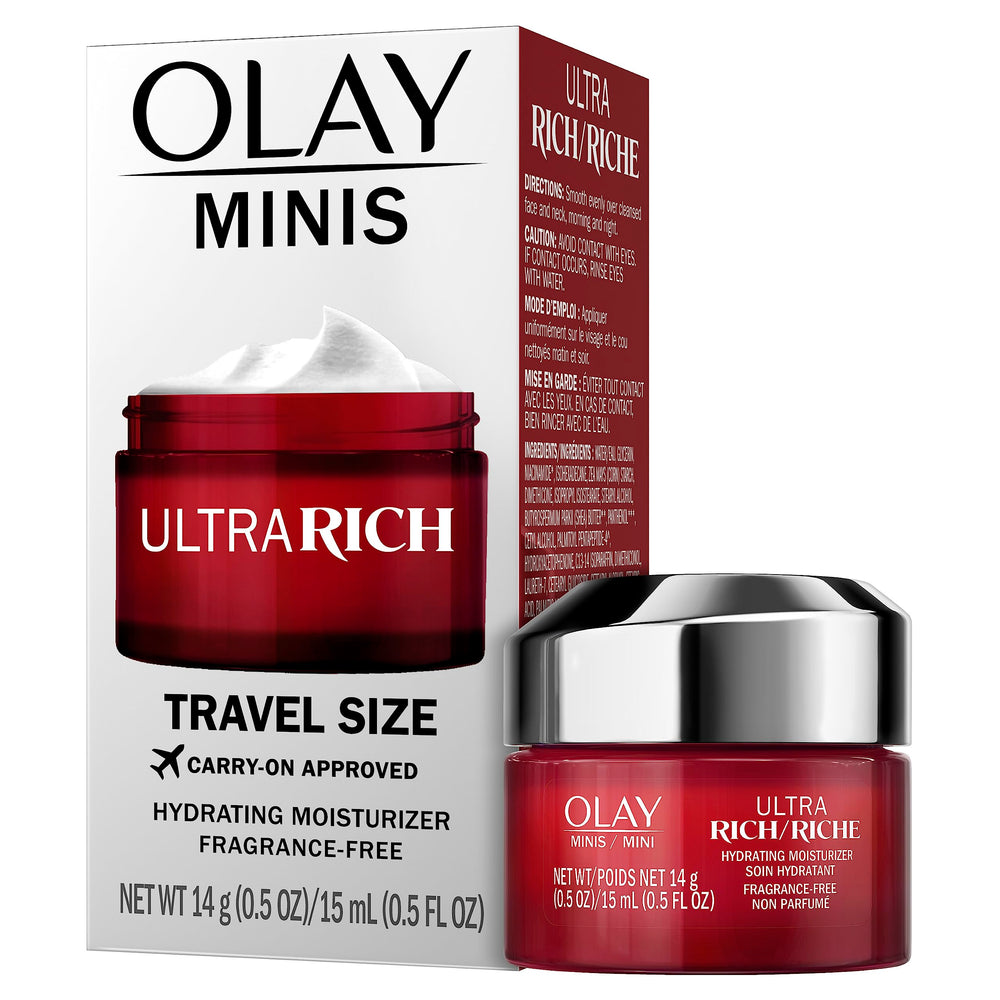 Olay Regenerist Ultra Rich crema facial sin fragancia en frasco, hidratación rápida para rostro y cuello.