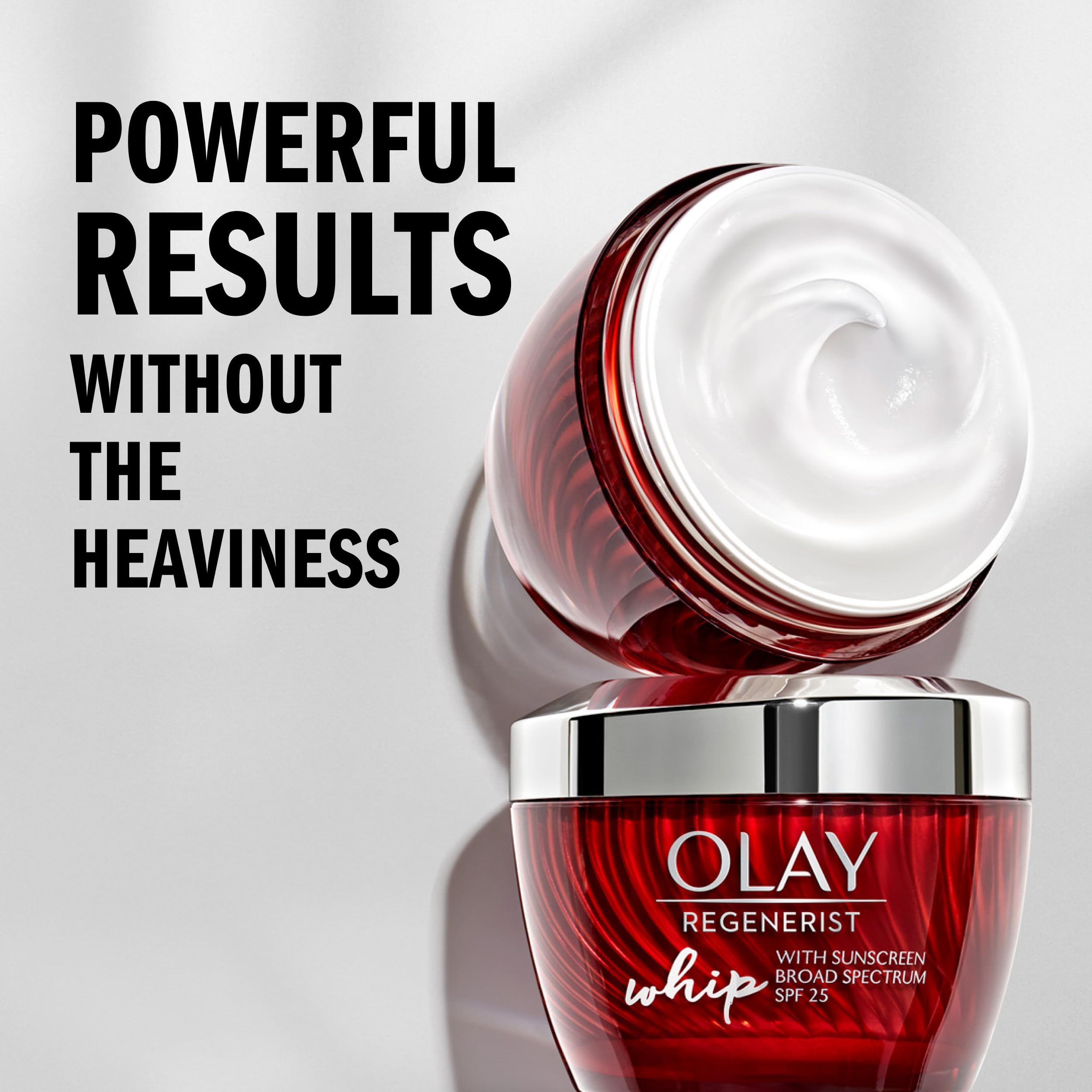 Olay Regenerist Whip, aplicación rápida para rostro limpio y nutrido.