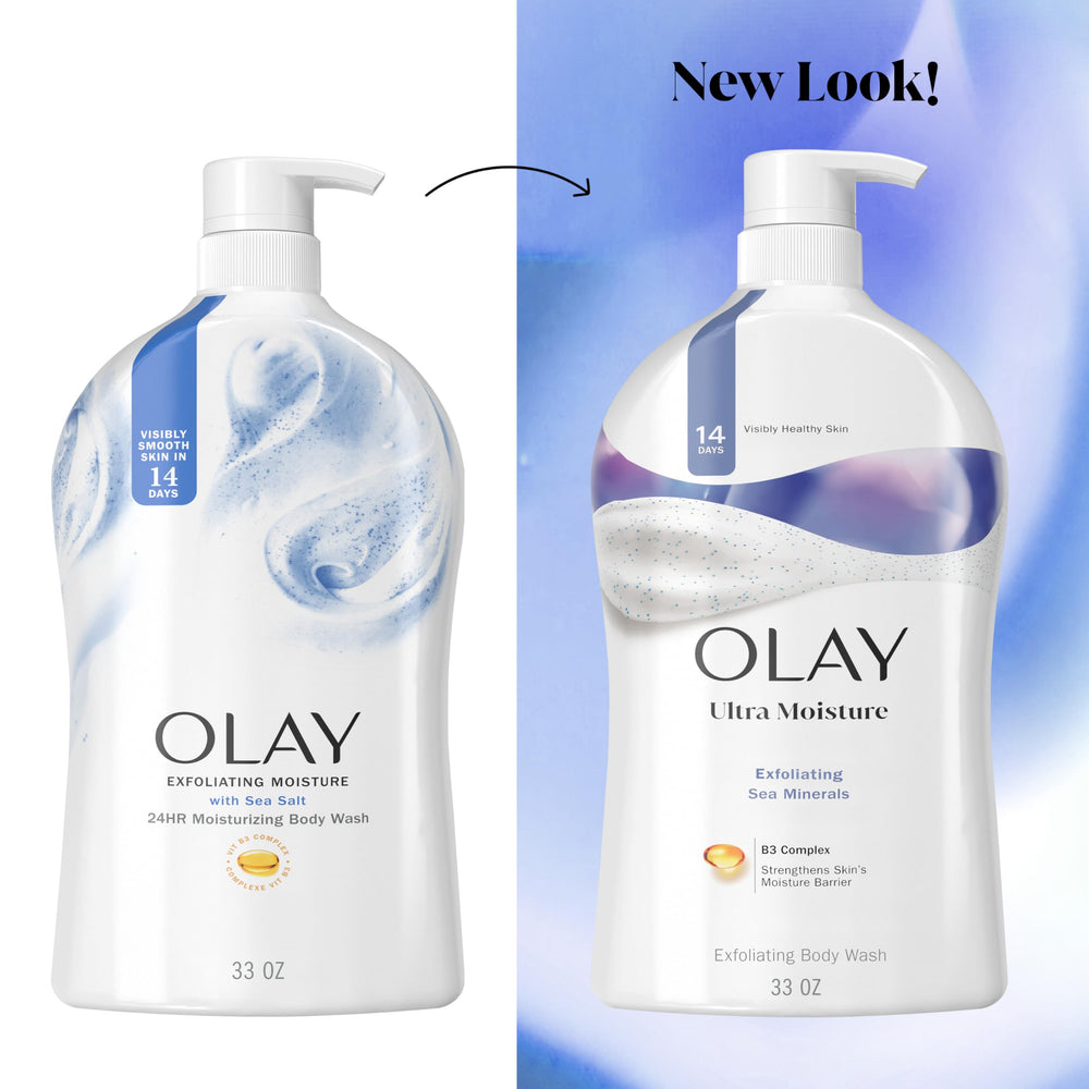 Ritual de cuidado corporal Olay para hidratación diaria.