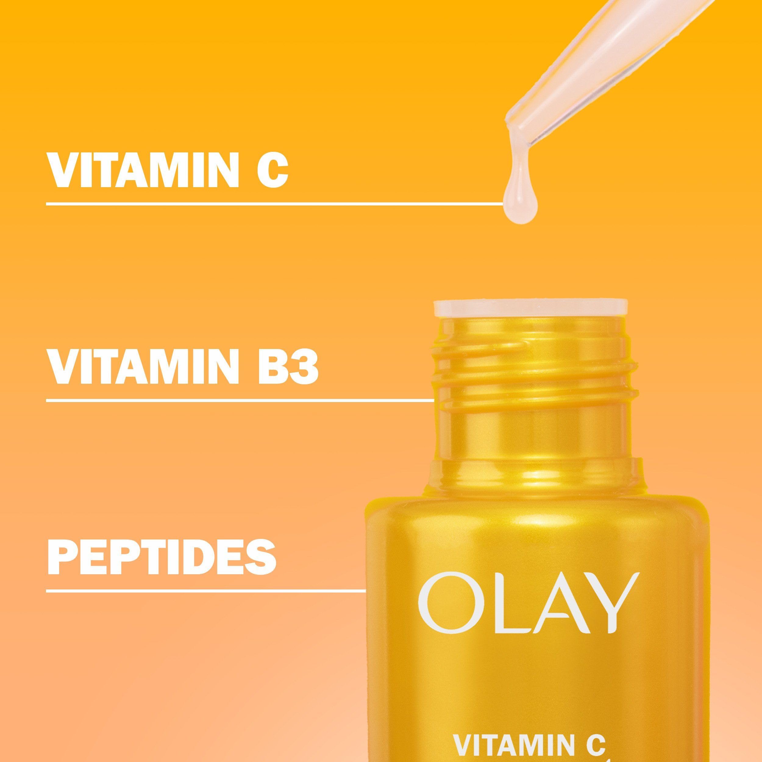 Olay Serum Vitamina C y Péptidos: aroma cítrico agradable para despertar la piel