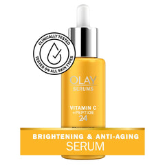 Olay Serum Vitamina C y Péptidos: textura ligera para uso diario sin grasa
