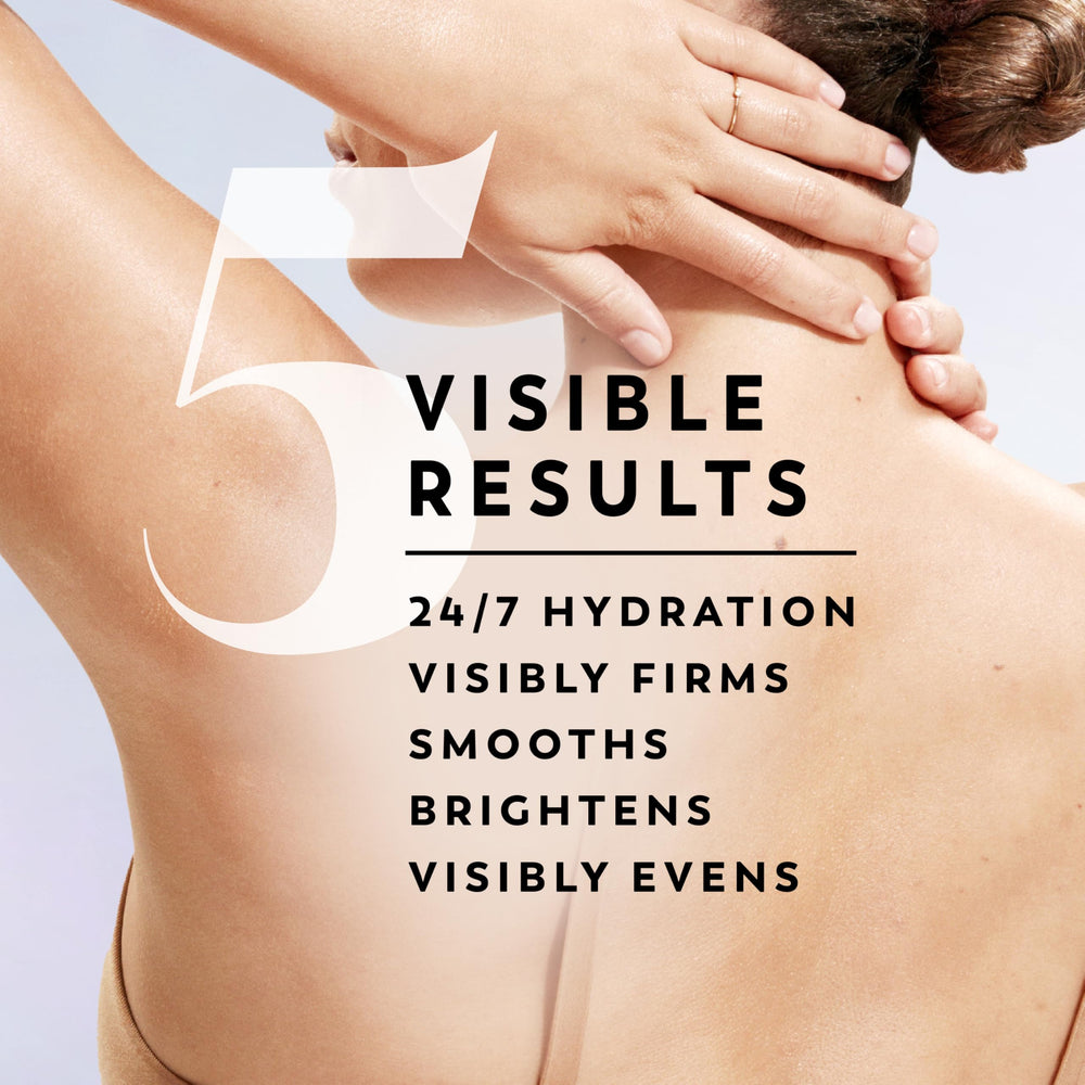 Olay Super Serum Cuerpo ofrece firmeza visible y suavidad al tacto.