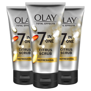 Olay Total Effects limpiador cítrico, botella, limpieza profunda para piel fresca