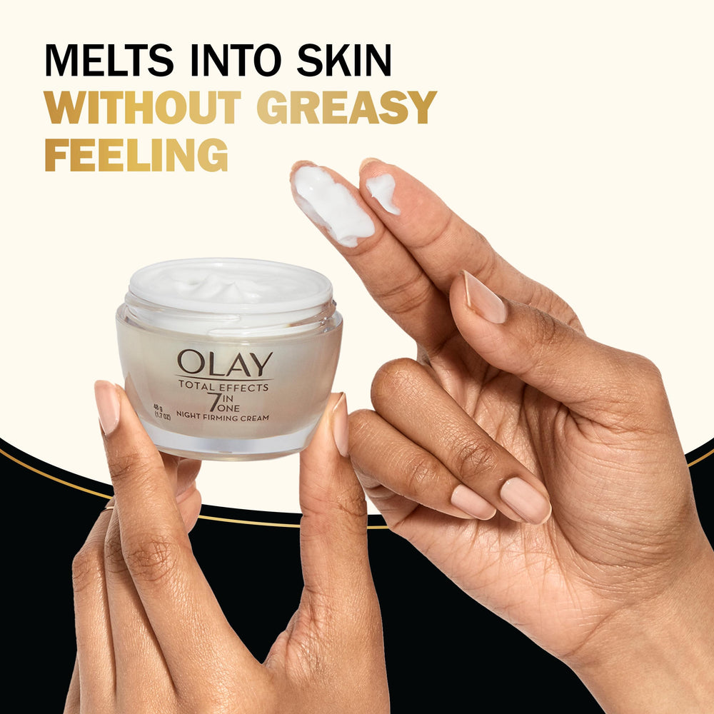 Olay Total Effects crema brillo suave al despertar.