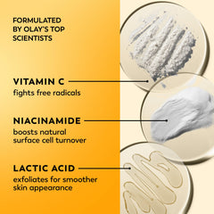 Aplicación suave de la crema facial Olay en rostro y cuello.