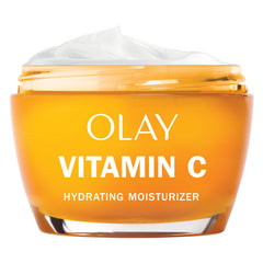 Olay Vitamina C crema facial, envase visible, potencia hidratación diaria.