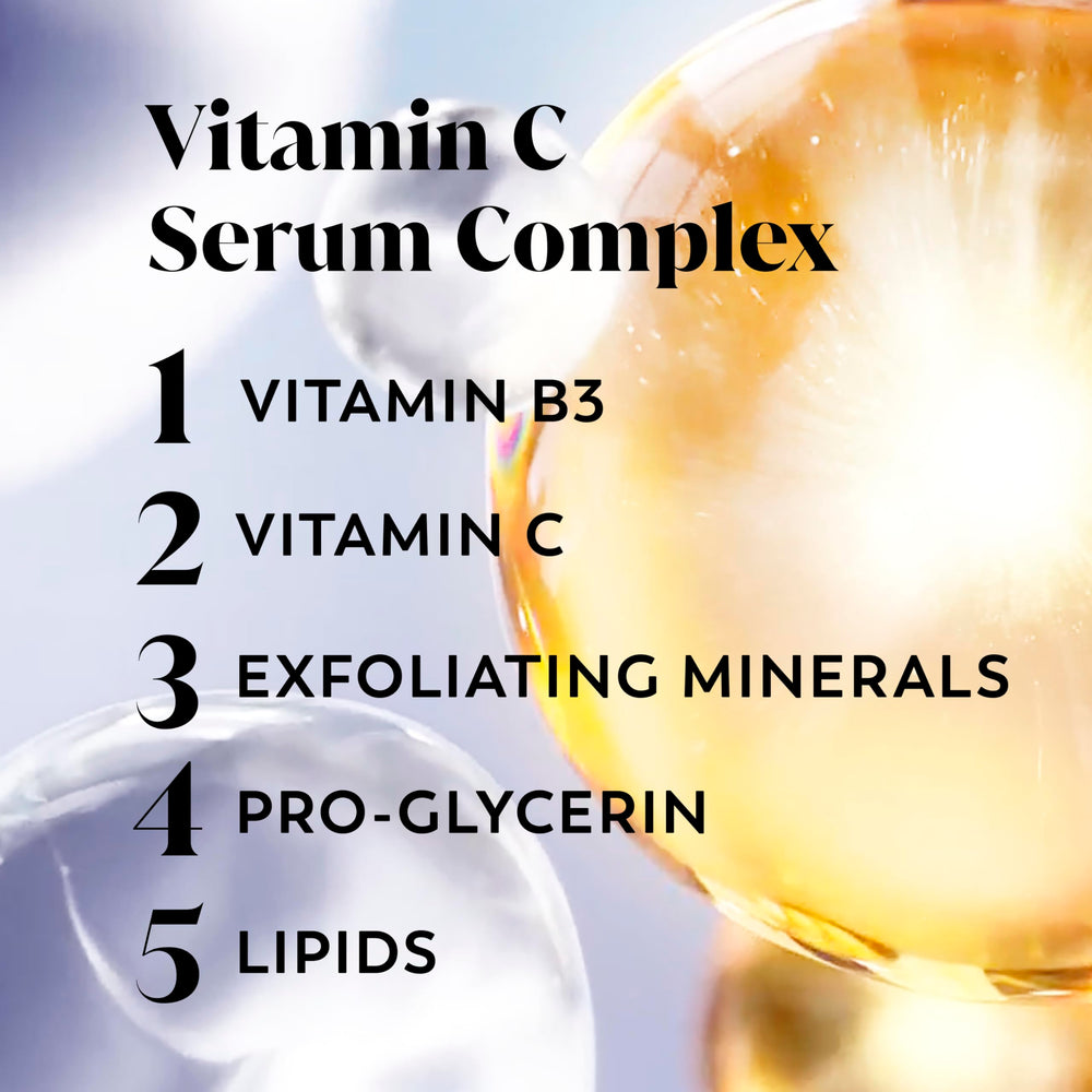 Etiqueta de Olay muestra vitamina C y tecnología Lameller